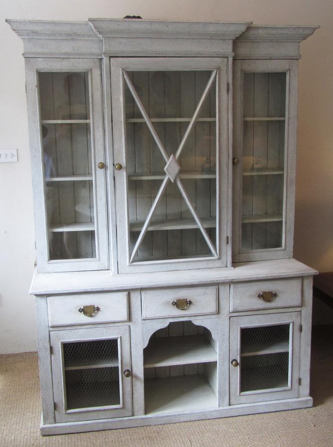 A painted pine dresser