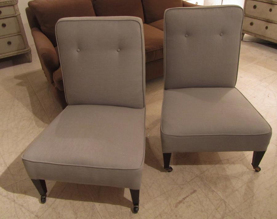 A pair of sidechairs