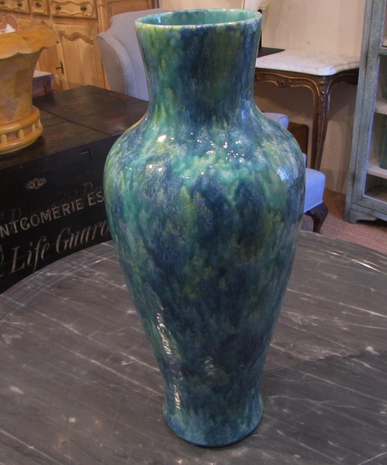 A large pottery vase