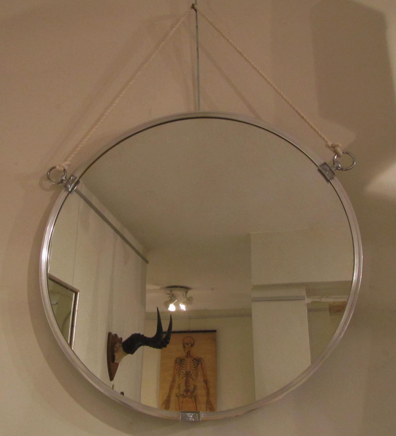 A round deco mirror