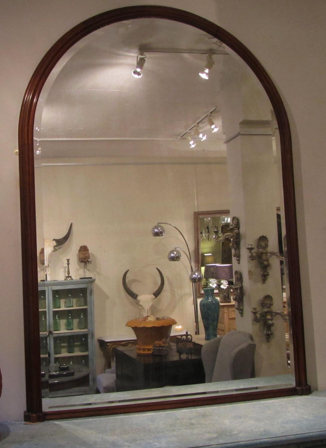 A large 19thC Mahogany mirror