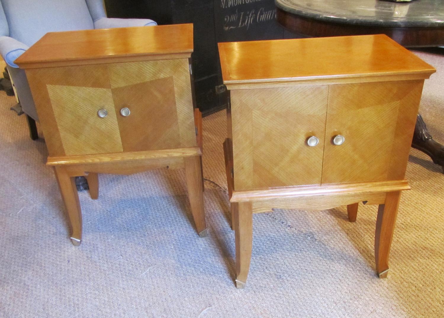 A pair of side cabinets