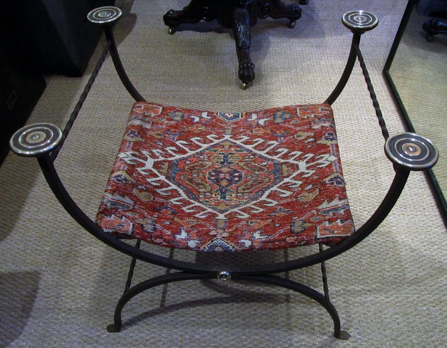 A Roman style X frame stool