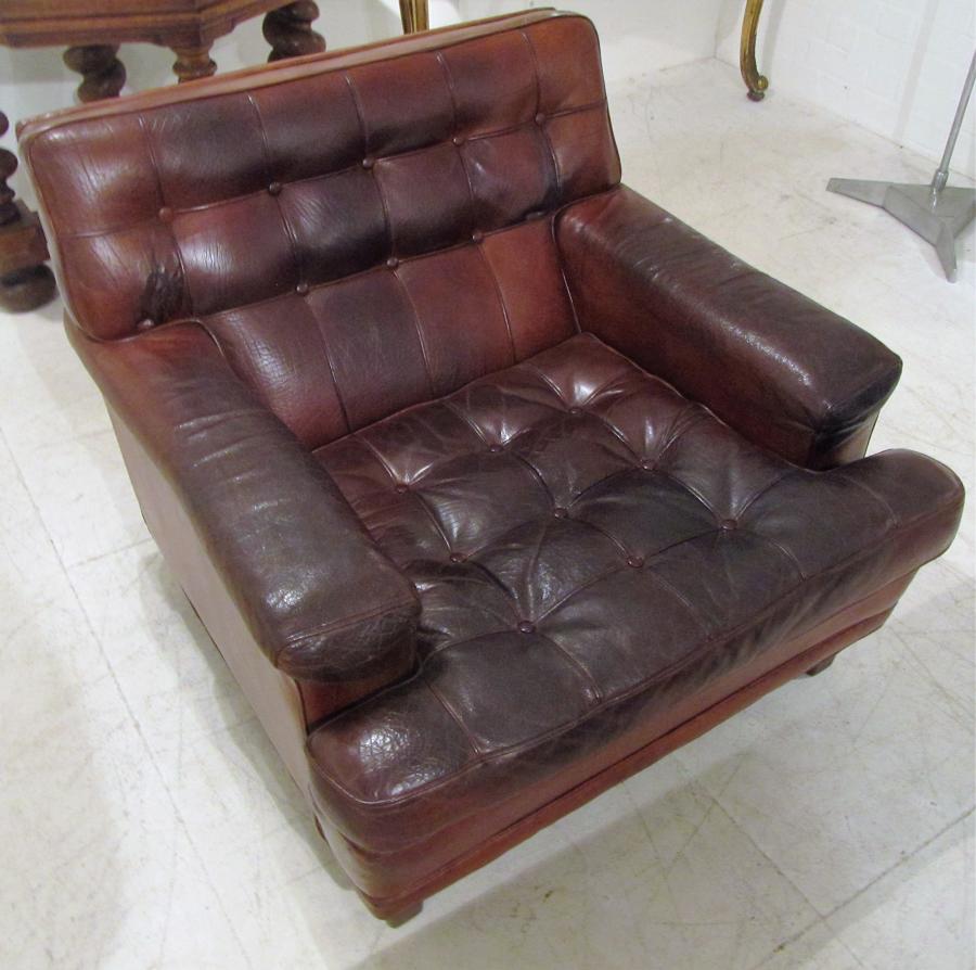 A single leather armchair