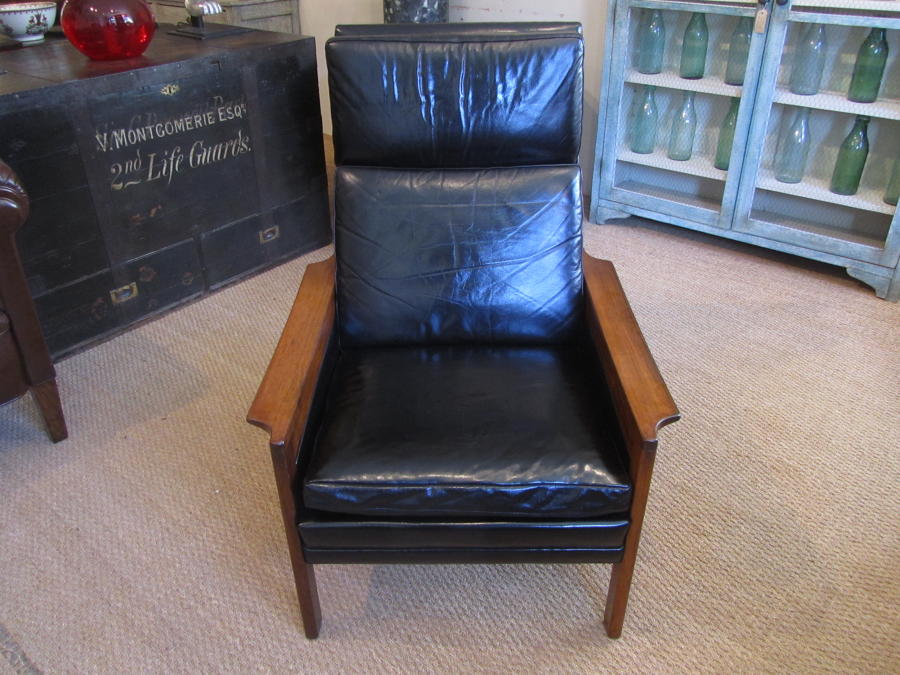 A Danish leather chair