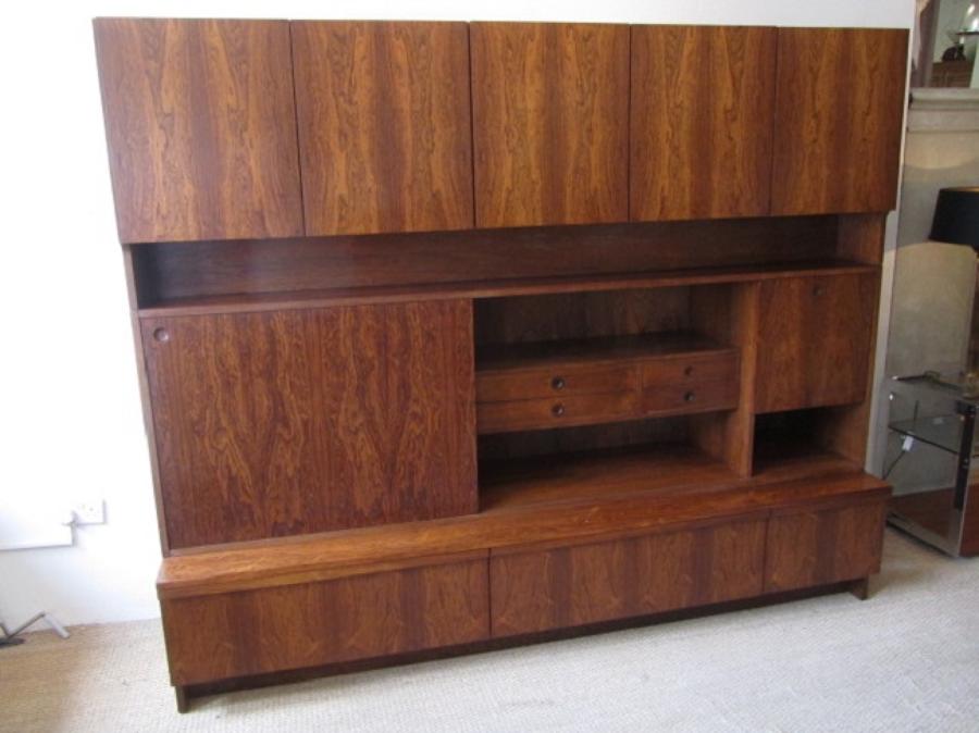 A rosewood bookcase cabinet
