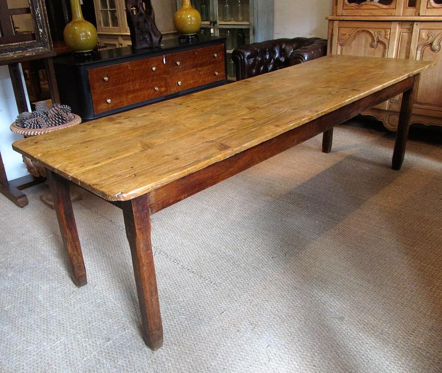 A large farmhouse table