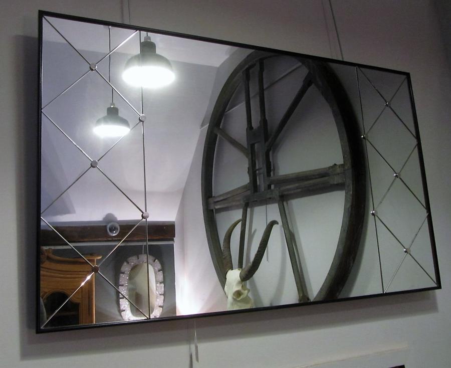 A Swedish panelled mirror