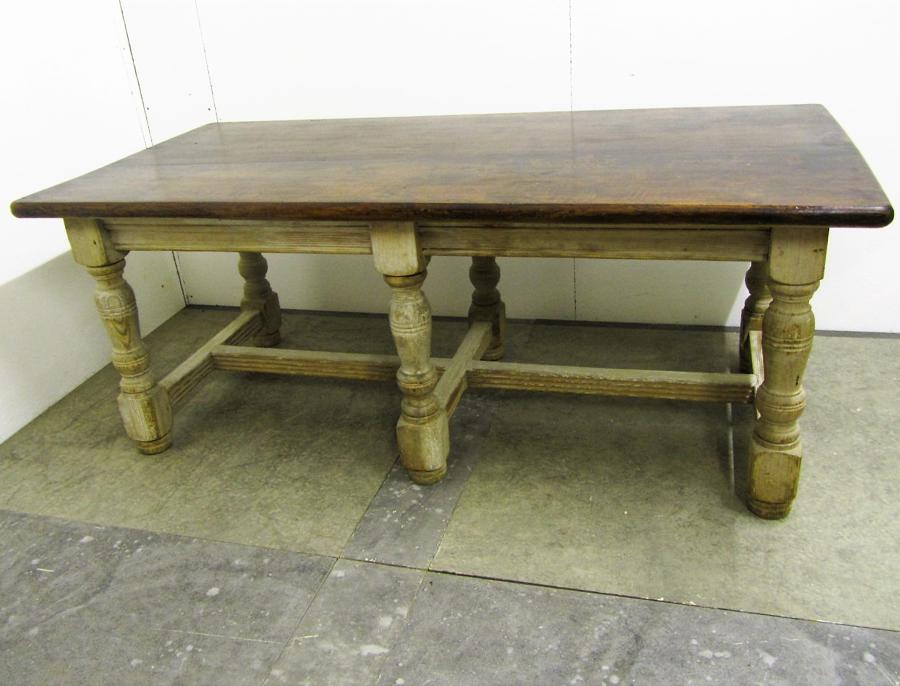 A 19thc Oak pantry/kitchen  table