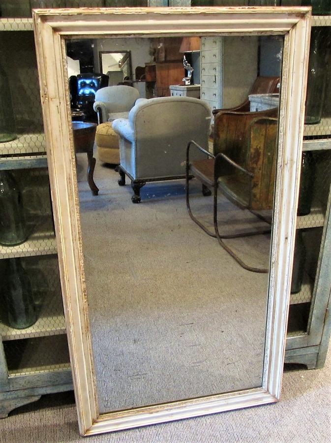 A 19thc ivory lacquered mirror