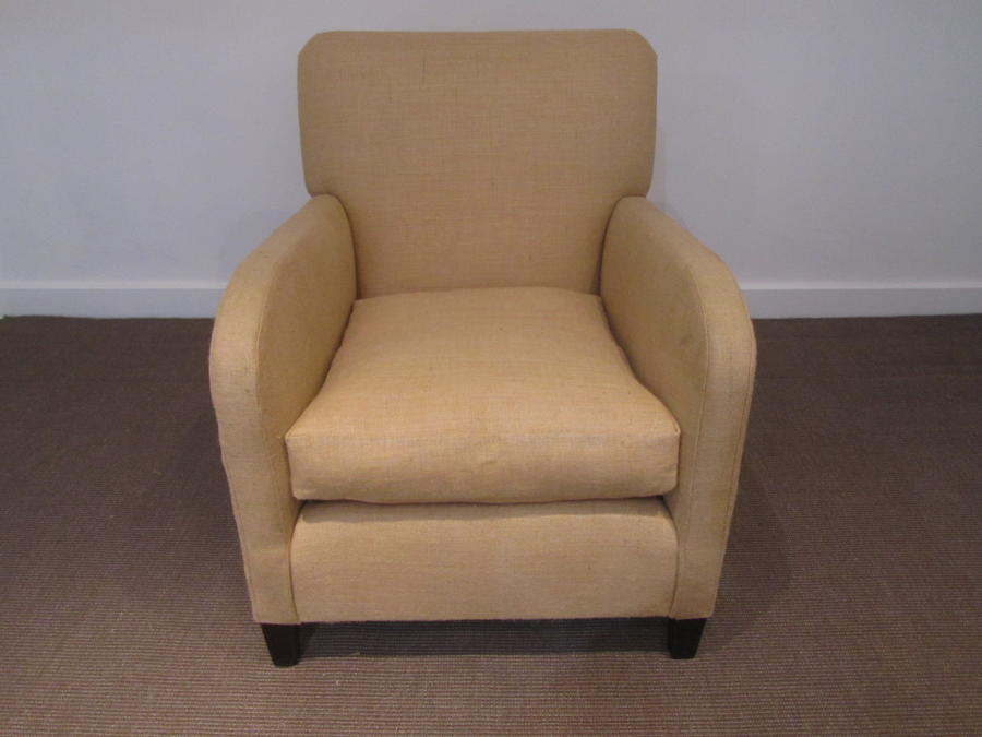 A single English art deco armchair