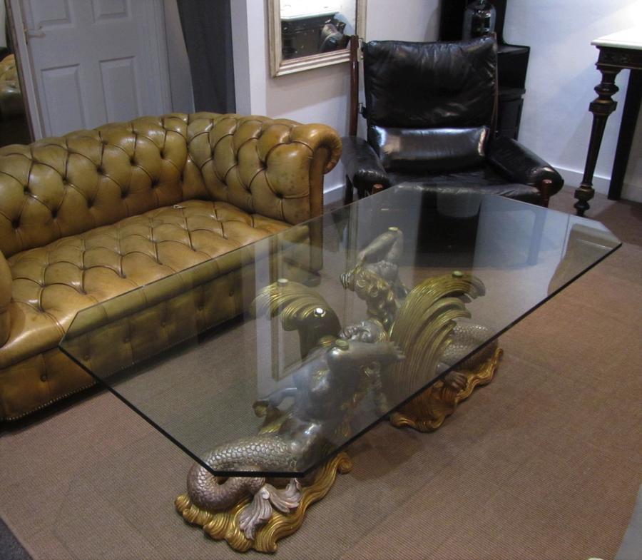 A mid century mermaid coffee table