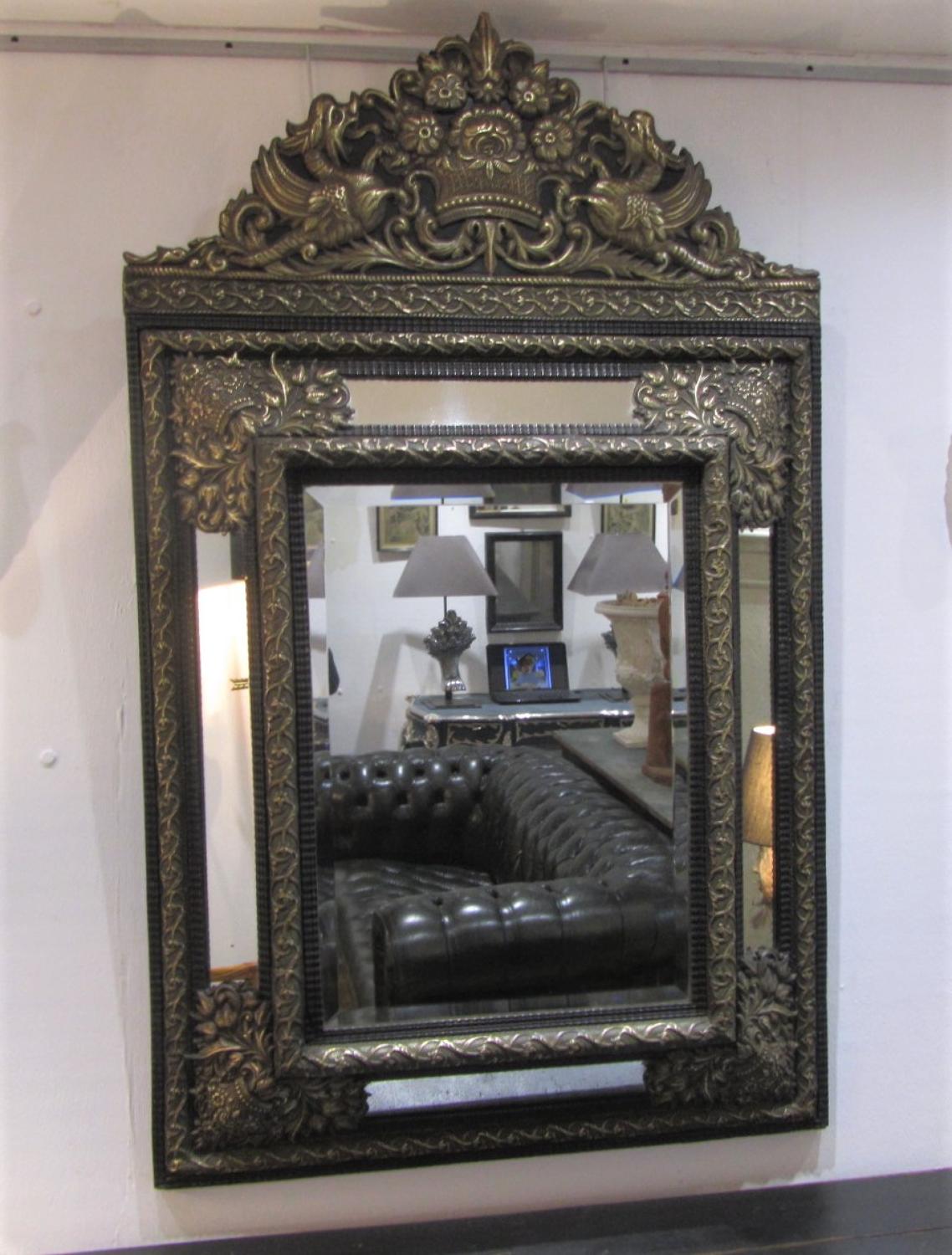 A dutch baroque repoussee mirror