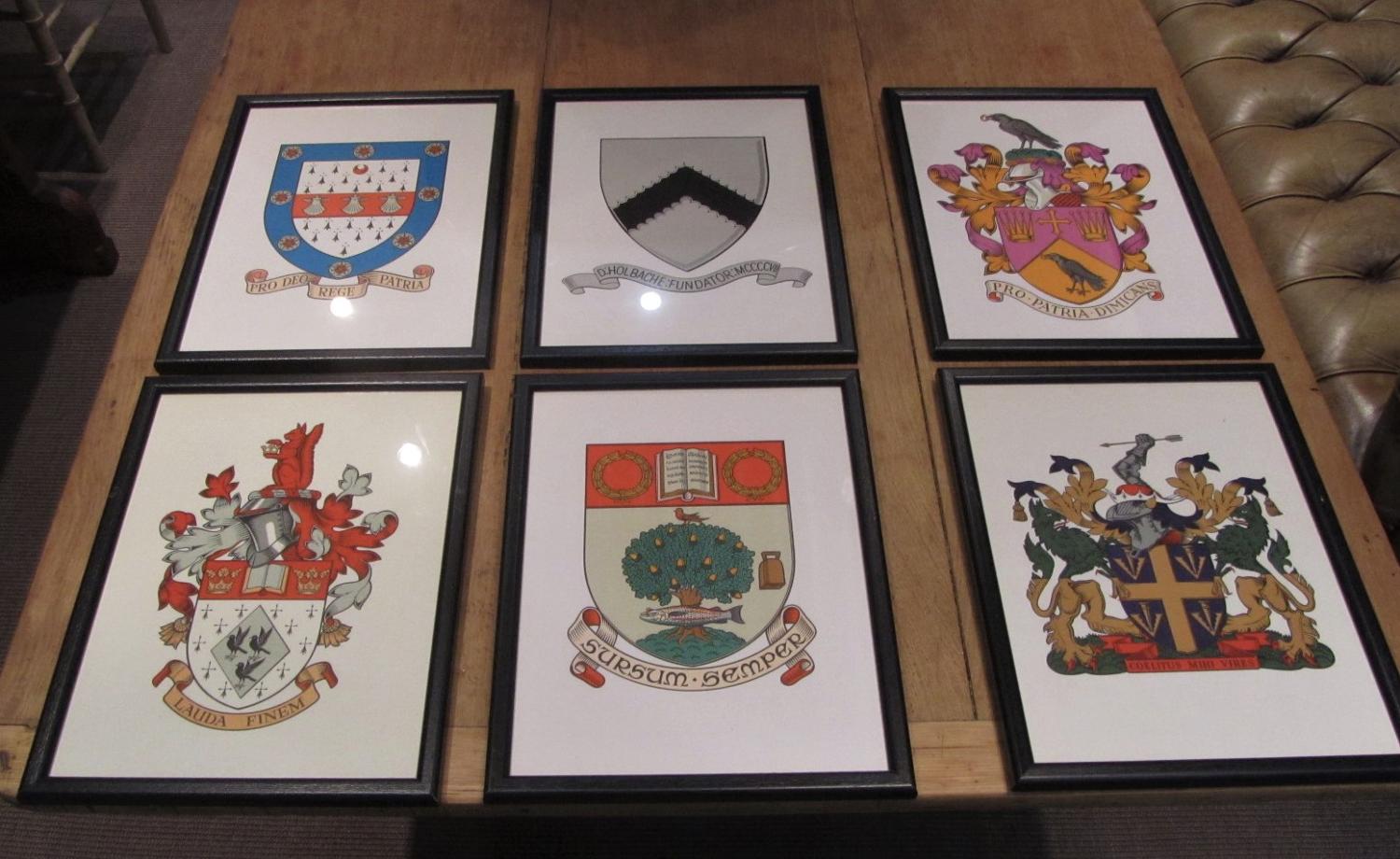 A set of 18 Public Schools Arms and crests