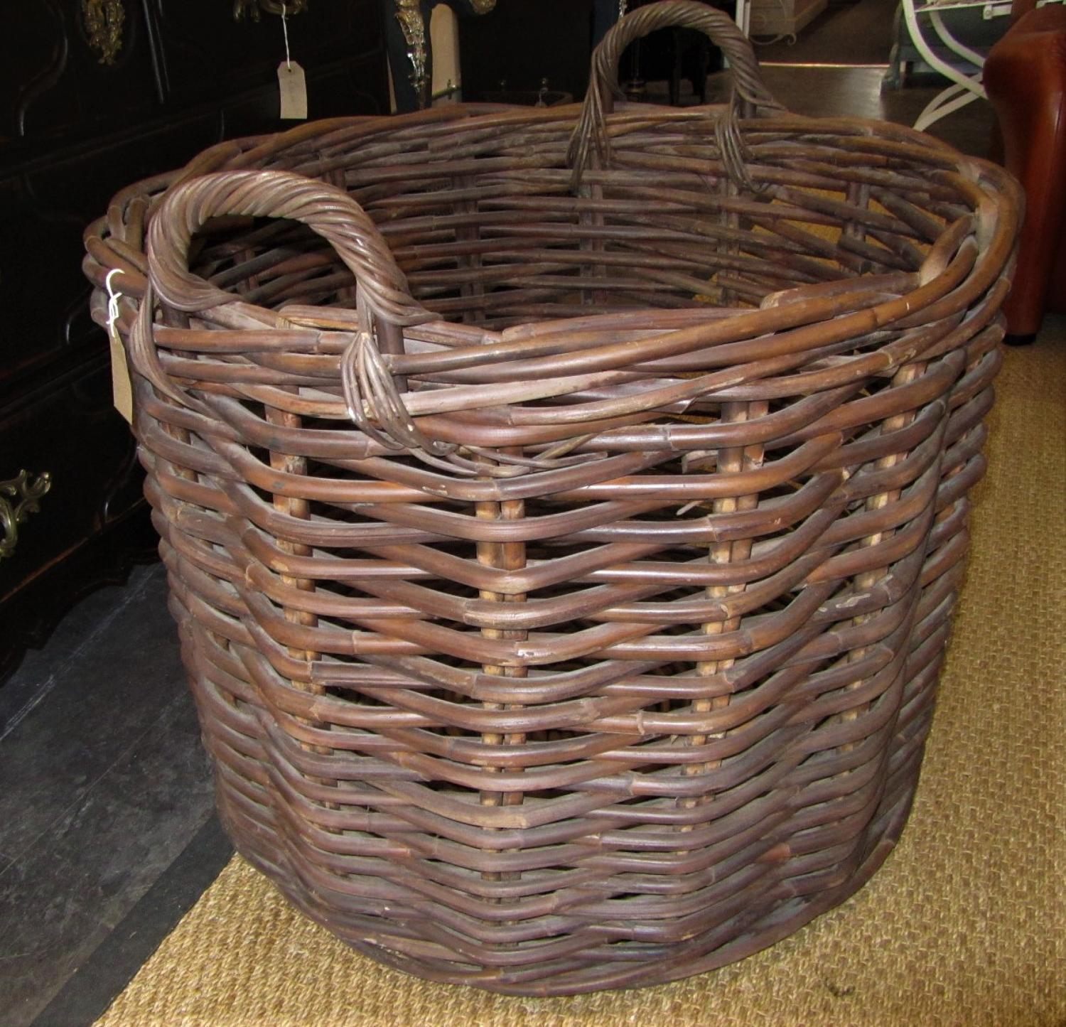 A very large country house log basket