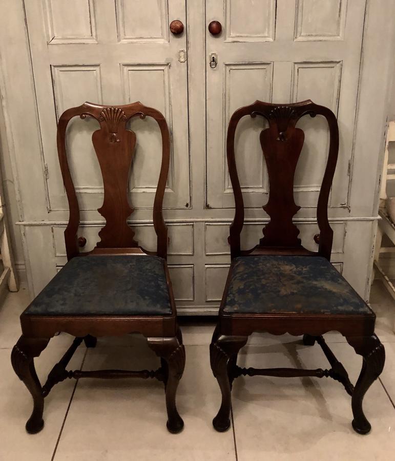A pair of Irish side chairs