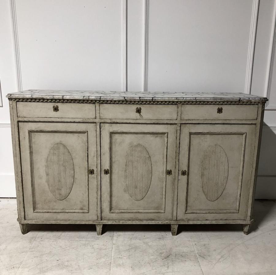 A Swedish Painted Sideboard