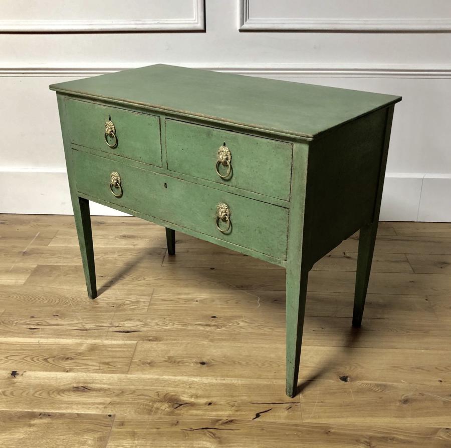 A 19thC Painted Lowboy chest