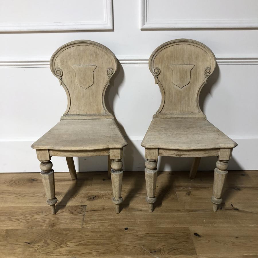 A pair of Oak Hall Chairs