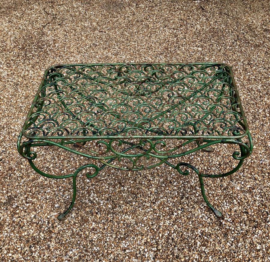A Wrought Iron low table