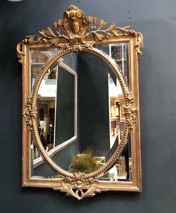 A Napoleon III Giltwood Mirror