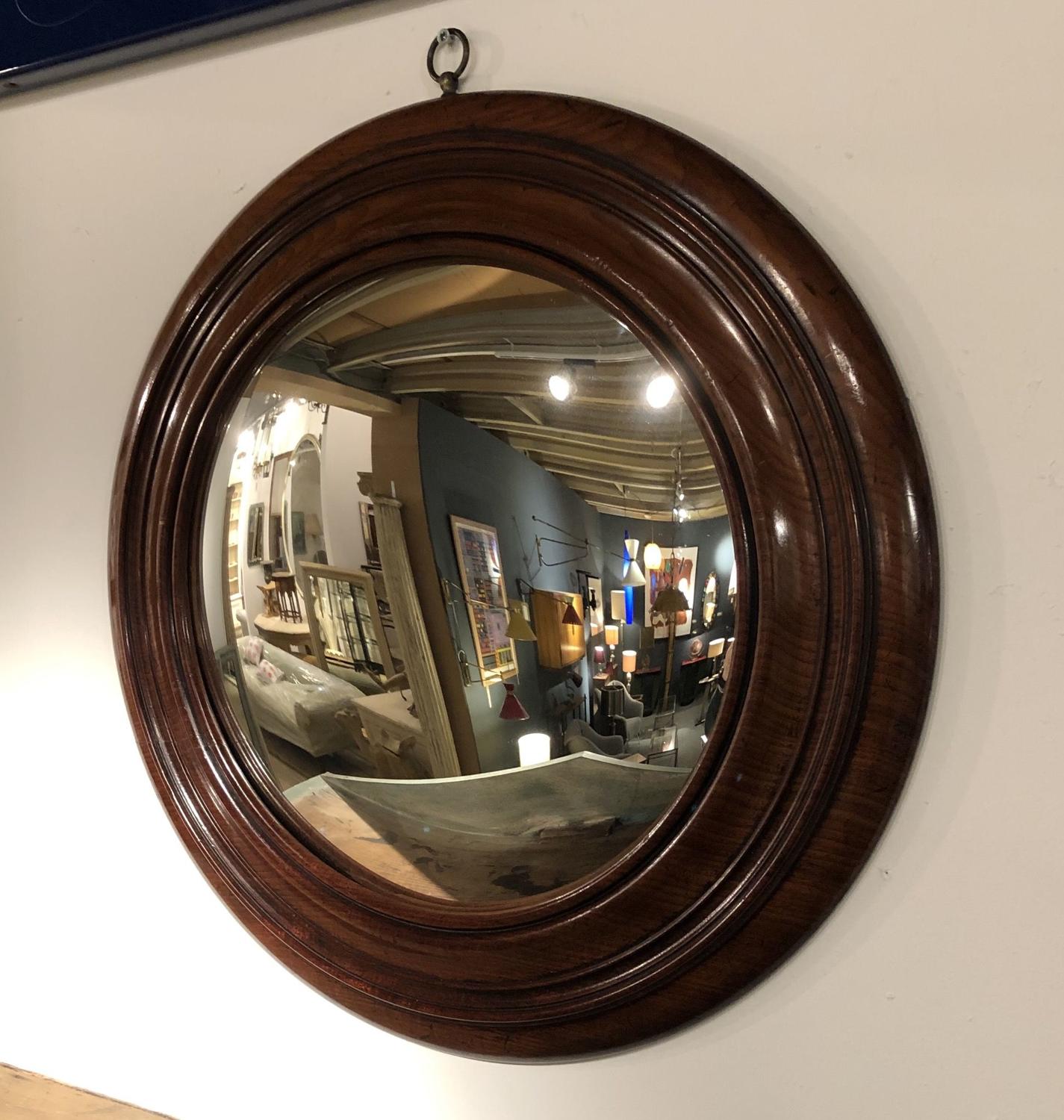 A Mahogany Convex Mirror