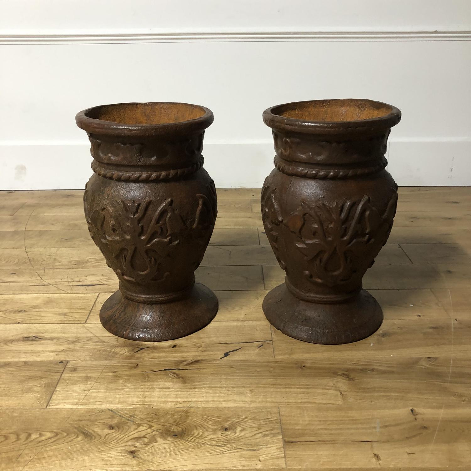 A pair of large urns