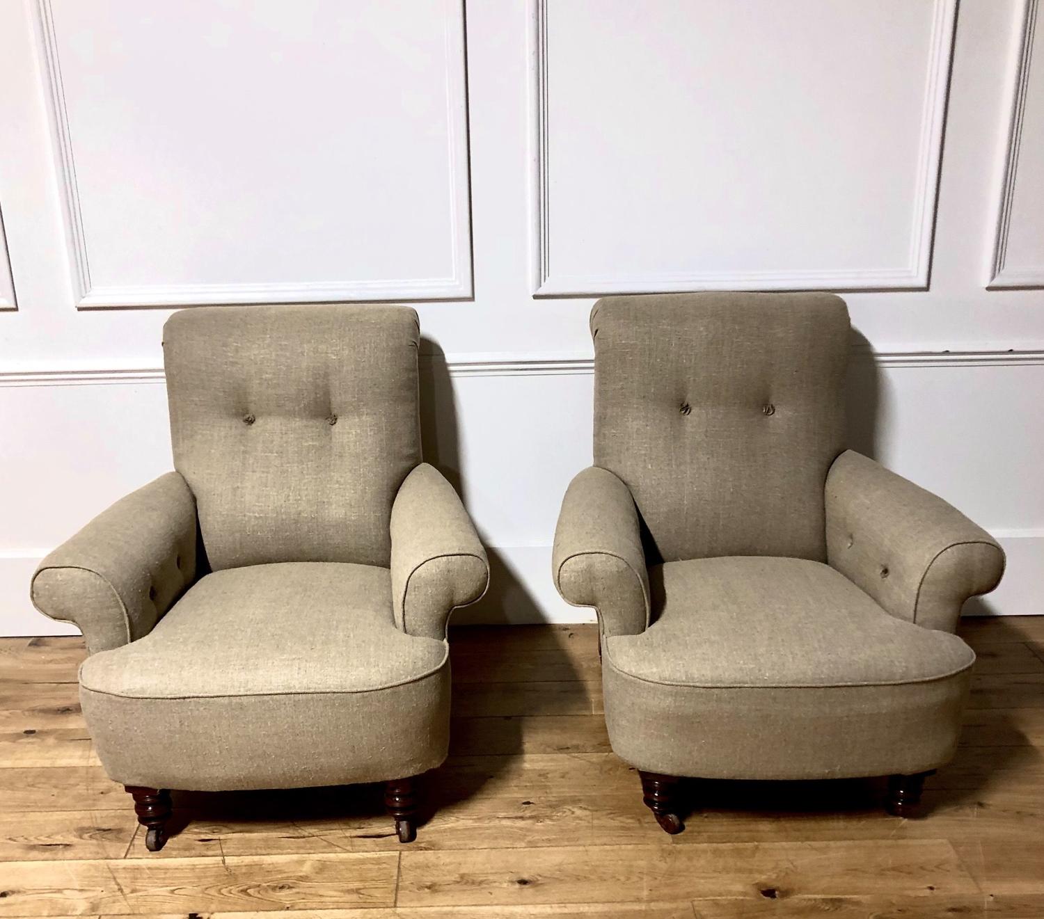 A pair of Victorian Armchairs
