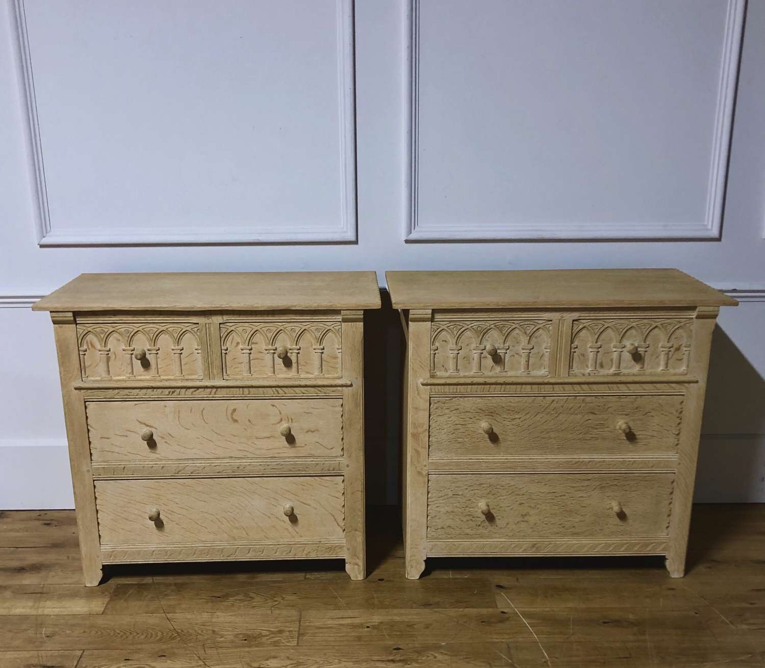 A pair of arts and crafts chests