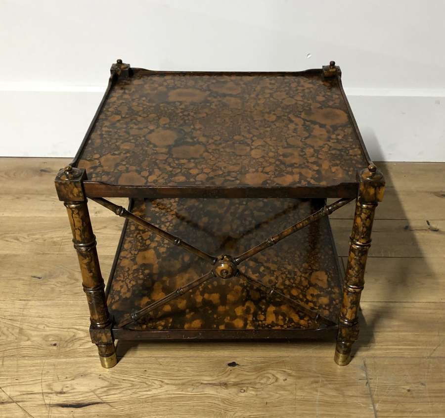 A two tier side table