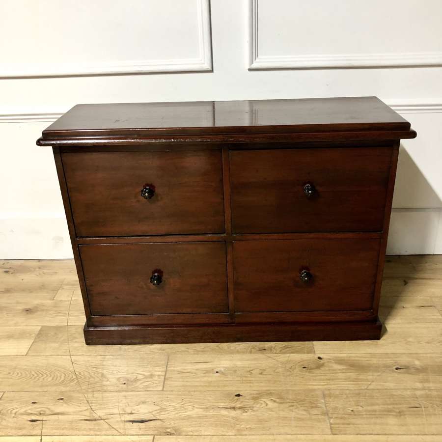 A four drawer milliners chest of drawers