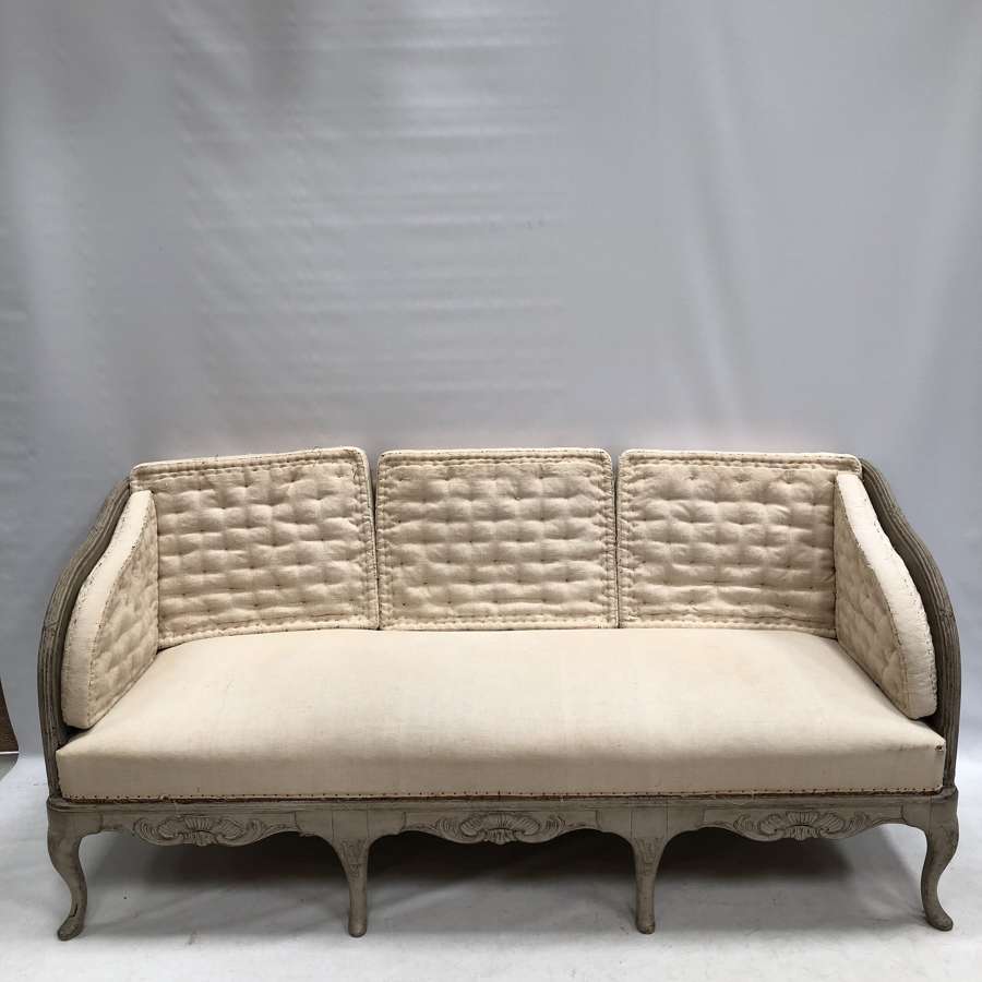 A 19thC Swedish Trag Sofa