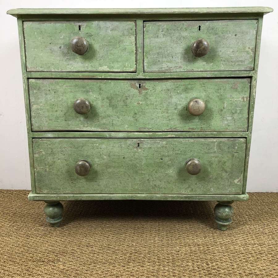 An English Victorian Painted Chest of Drawers