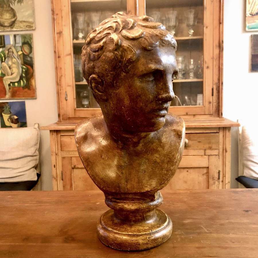 A plaster bust of Hermes