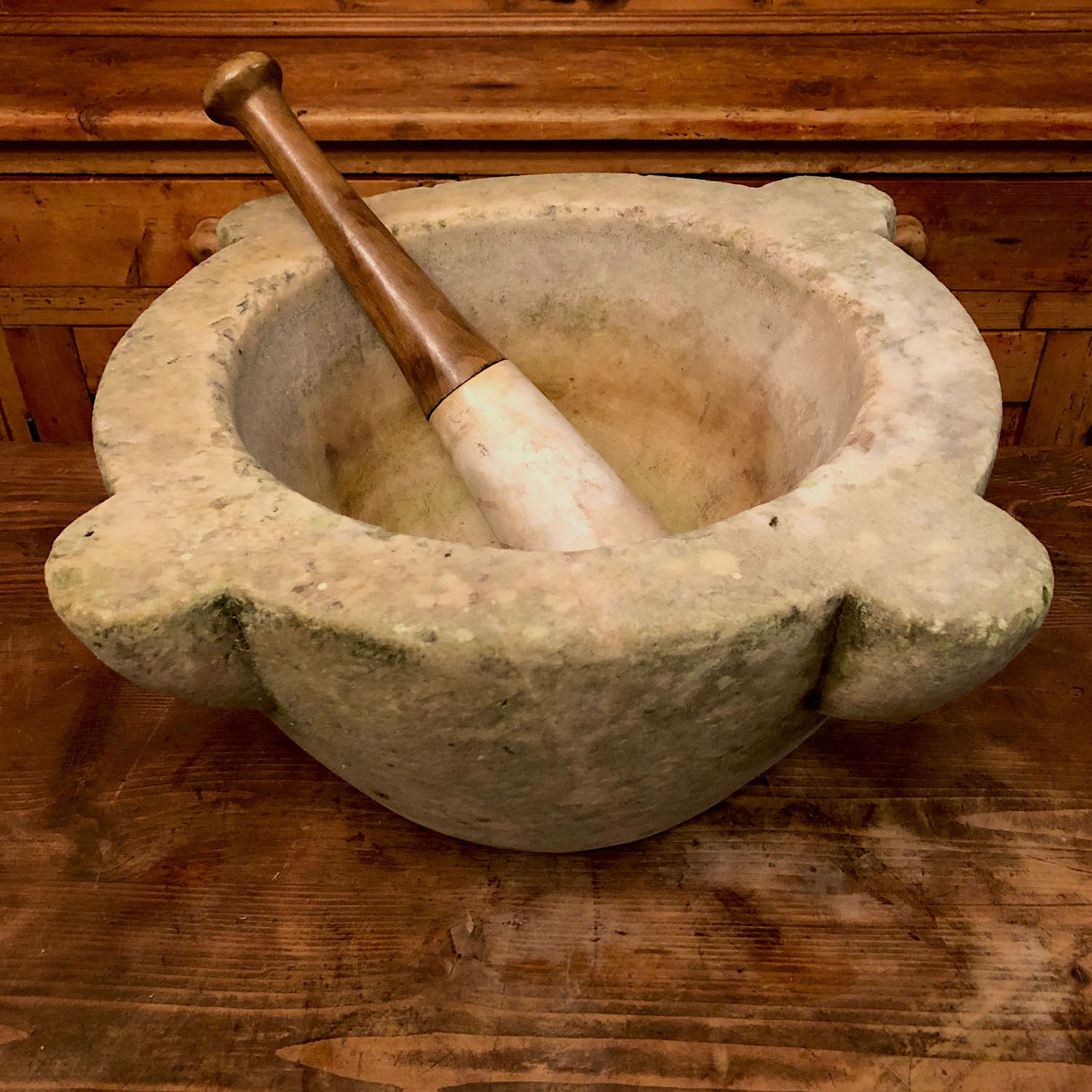 A large Marble pestle and mortar