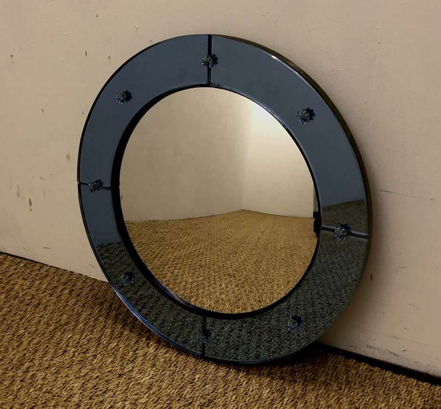 A blue border convex mirror