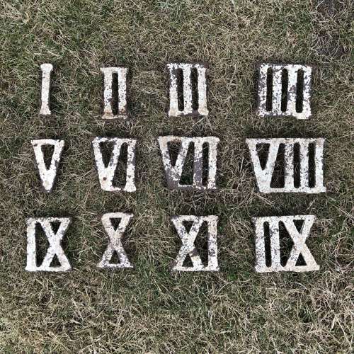 A full Set of Clock croquet numerals
