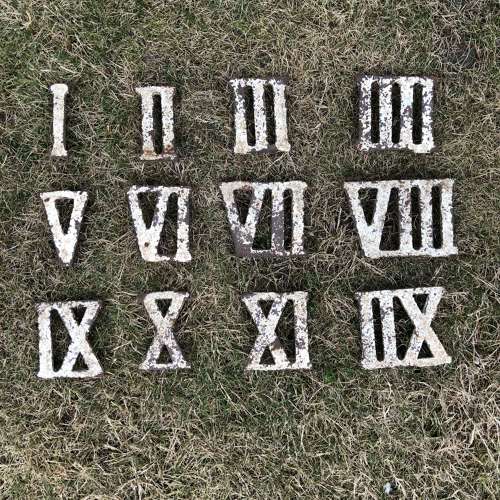 A full Set of Clock croquet numerals