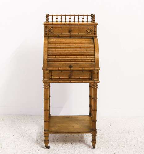 A faux bamboo Side table