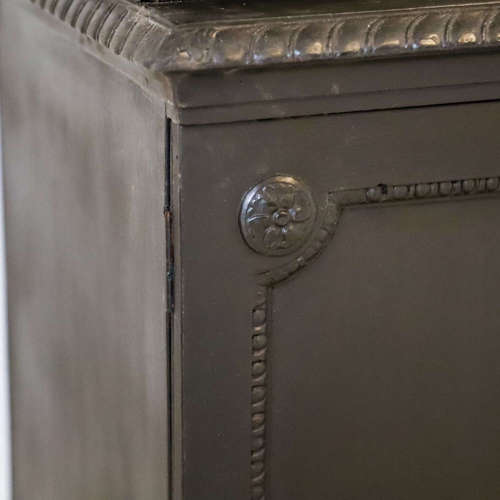 An ebonised Glazed bookcase