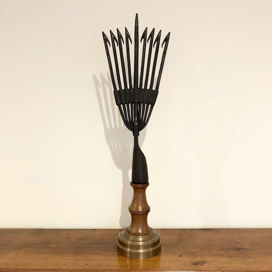 A Wrought Iron Eel Spear