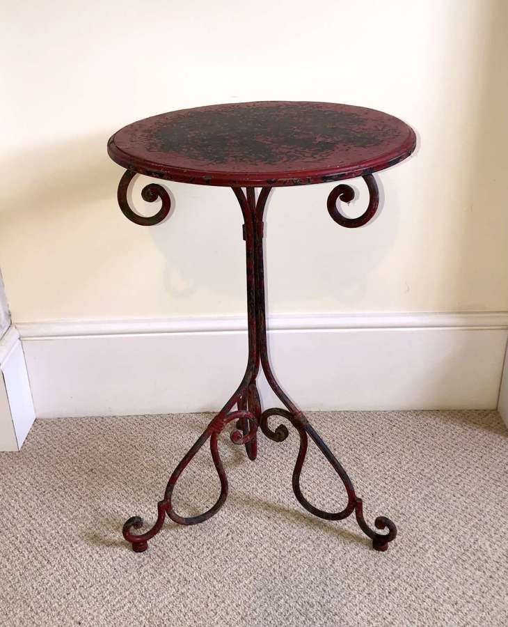 Wrought iron cafe table
