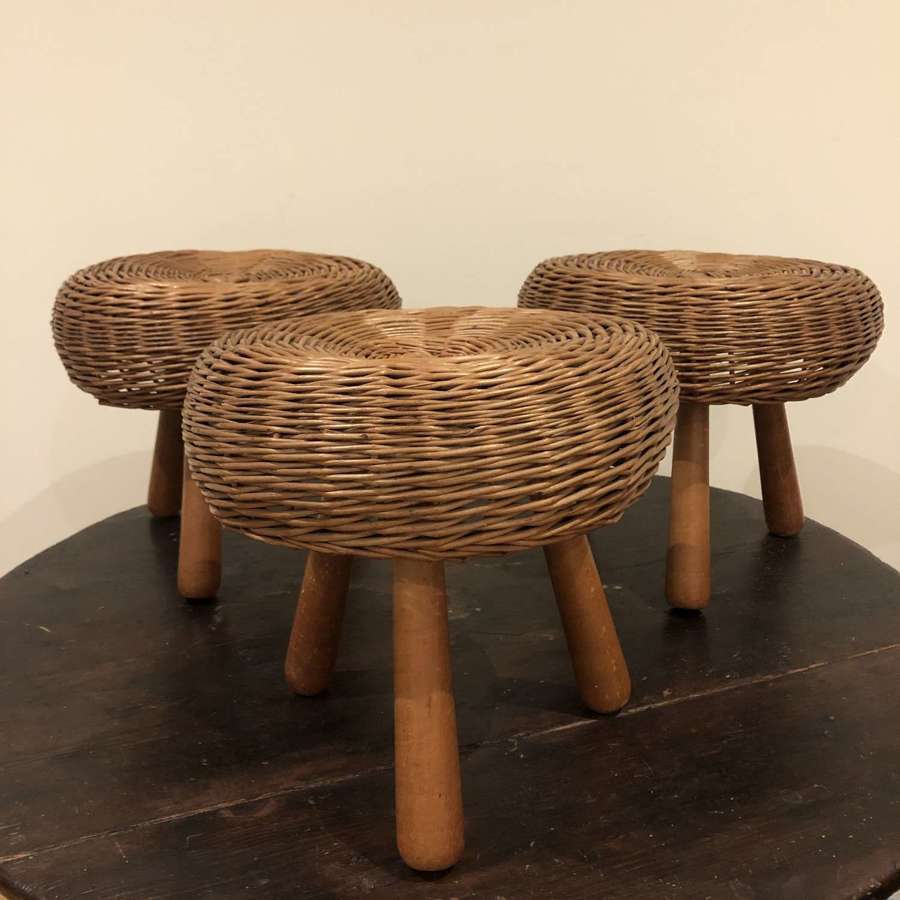 A set of Wicker Stools