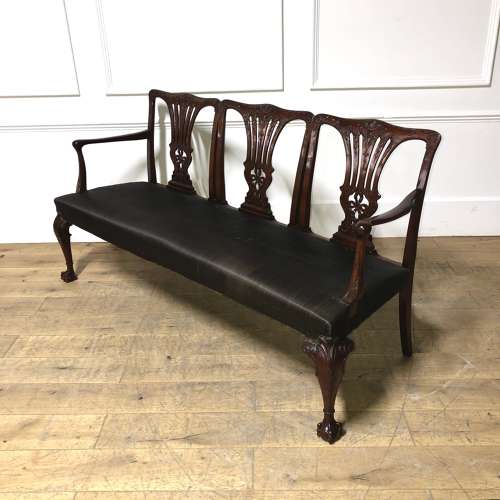 A Large Mahogany Settee