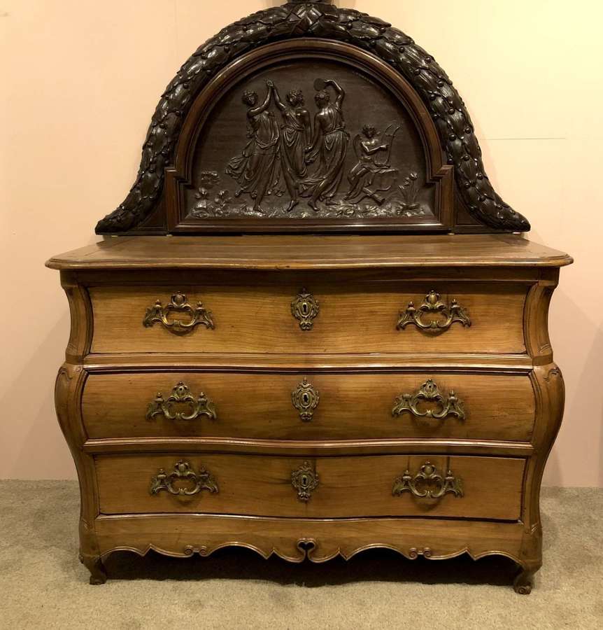 An 18thC cherrywood commode