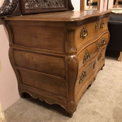 An 18thC cherrywood commode