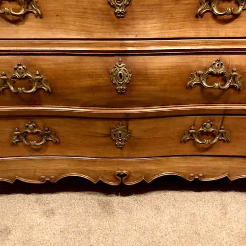 An 18thC cherrywood commode