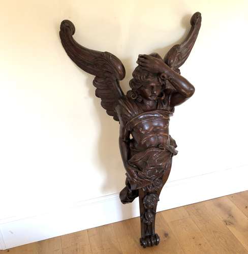 Carved wood Angel Gabriel