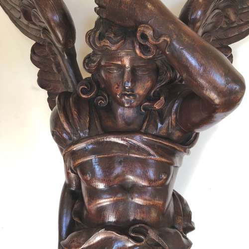 Carved wood Angel Gabriel